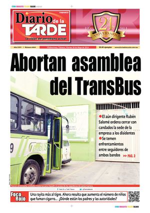 Diario de la Tarde 30 de Mayo del 2014