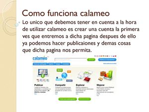 TRABAJO: COMO FUNCIONA CALAMEO