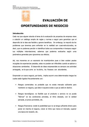 COMO EVALUAR MI IDEA DE NEGOCIO