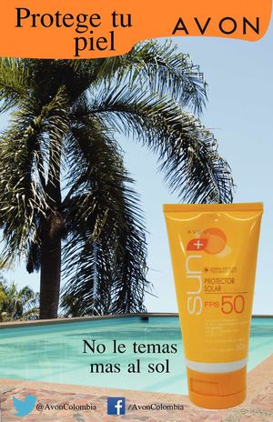 Afiche-Bloqueador solar Avon
