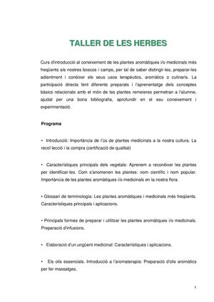 TALLER D'HERBES