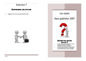 Les styles en Publisher