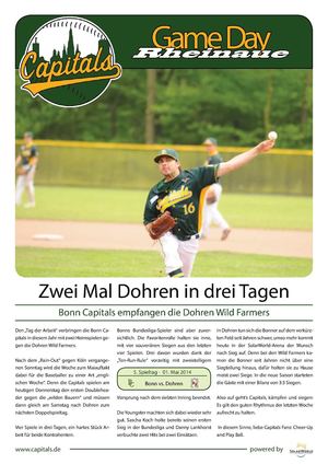 Game Day Rheinaue - Vol. 2 - Bonn Capitals vs. Dohren Wild Farmers