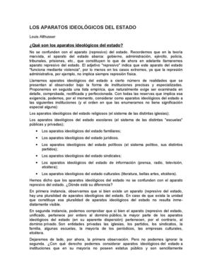 Los Aparatos Ideológicos del Estado - Louis Althusser