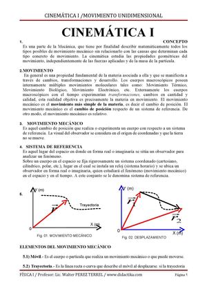 Cinematica en una direccion