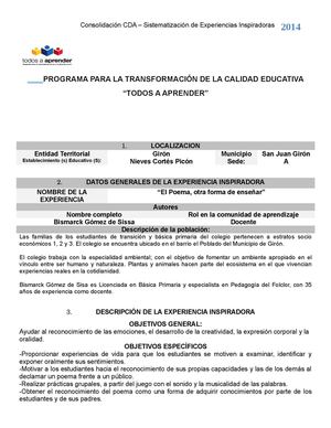 El Poema, otra forma de Enseñar