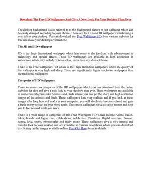 Download The Free HD Wallpapers And Give A New Look For Your Desktop Than Ever