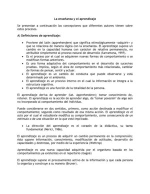 Enseñanza y aprendizaje