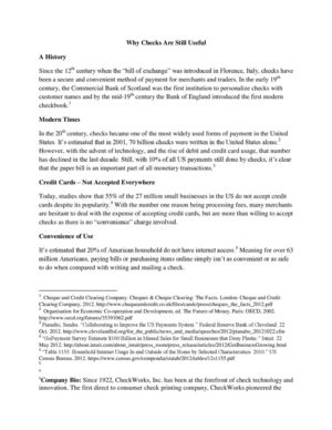 Why Checks Are Still Useful