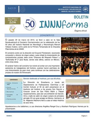 Boletín INNN marzo-abril