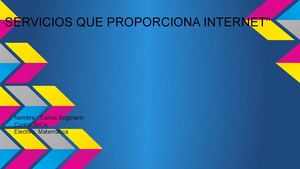servicios que proporciona la internet