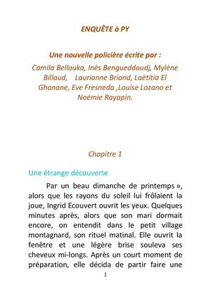 Enquête à Py