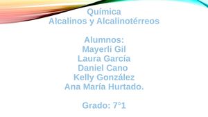 Alcalinos y Alcalinotèrreos