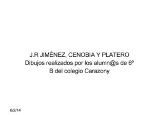 dibujos de platero, J.R Jiménez y Zenobia