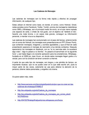 Cadenas de Mensajes