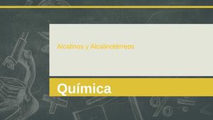 Metales Alcalinos y Alcalinotérreos