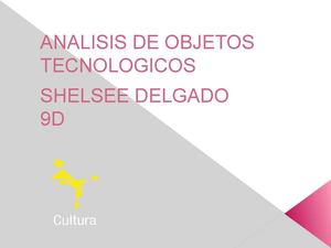 ANALISIS DE OBJETOS TECNOLOGICOS