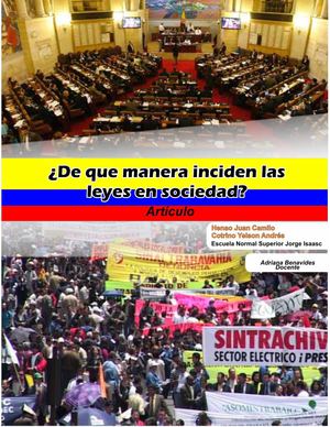 Articulo científico; Leyes y sociedad 1