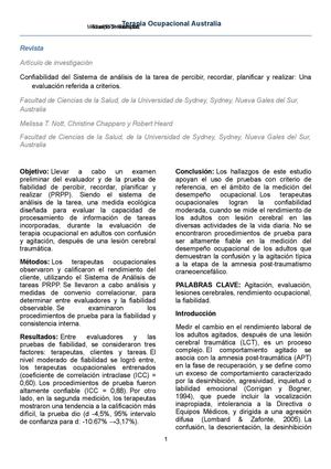 Revista de Terapia Ocupacional  # 2