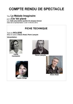 Compte-rendu de spectacle Le Malade imaginaire