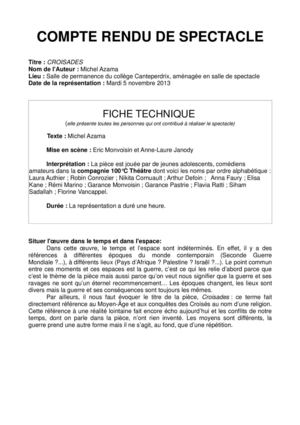 compte rendu CROISADES corrigé