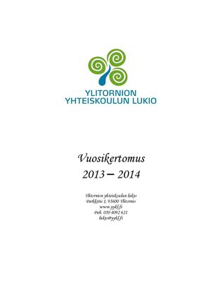 Vuosikertomus 2013-2014