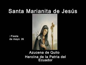 Santa Mariana de Jesús Paredes y Flores
