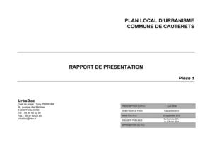 rapport de présentation PLU