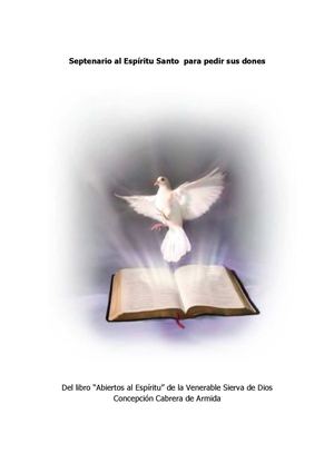 Septenario al Espíritu Santo  para pedir sus dones-Sierva de Dios Concepción Cabrera