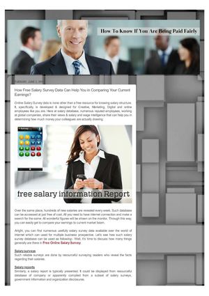 How Free Salary Survey Data Can Help You in Comparing Your Current Earnings?