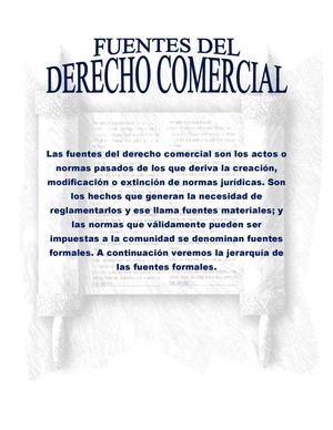 FUENTES DE DERECHO COMERCIAL