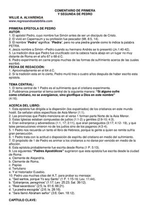 Comentario de Pedro Capitulo 1