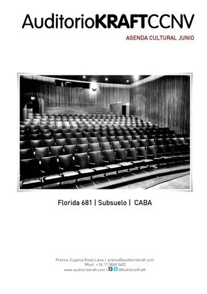 Agenda Cultural | Junio 2014 | Auditorio Kraft