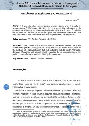 O Escândalo da Razão diante da Fé