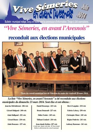 JOURNAL MUNICIPAL SEMERIES JUIN 2014