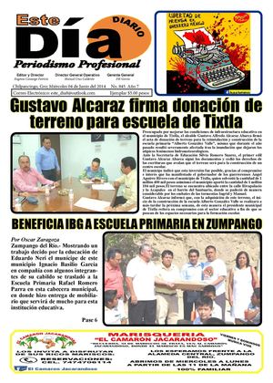 Diario Este Día.- Gustavo Alcaraz firma donación de  terreno para escuela de Tixtla