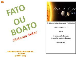 Jogo Fato ou Boato - Sistema Solar - 5º ano C - Professora Adriana