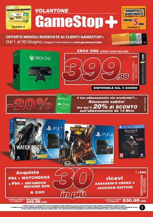 Volantino GameStop giugno 2014