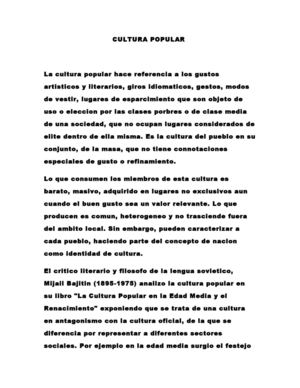 CULTURA POPULAR