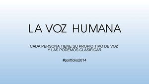 VOCES HUMANAS.