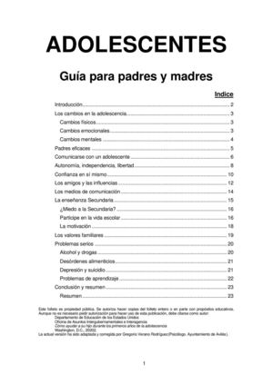 Guía para adolescentes