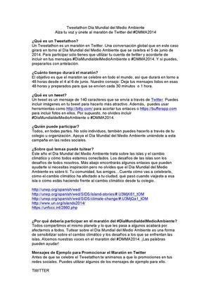 Únete al Tweetathon por el medio ambiente