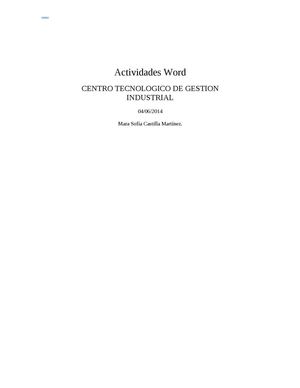 Actividades Word