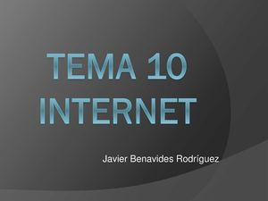 Tema 10 Internet