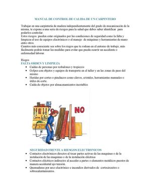 manual de control de calidad de un carpintero 