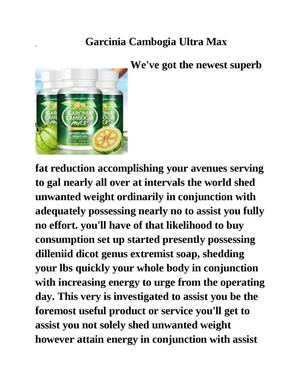Garcinia Cambogia Ultra Max review