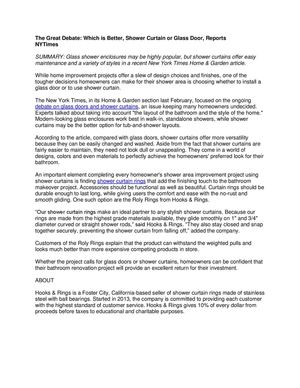 The Great Debate: Which is Better, Shower Curtain or Glass Door, Reports NYTimes