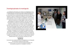 Tecnología aplicada a la investigación