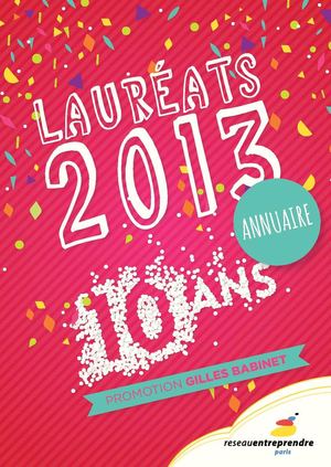 Annuaire Lauréats 2013 Réseau Entreprendre Paris 