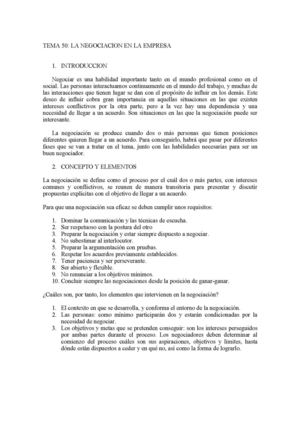 NEGOCIACIÓN EN LA EMPRESA